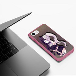 Чехол iPhone 7/8 матовый Аниме, цвет: 3D-малиновый — фото 2