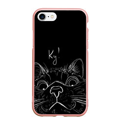Чехол iPhone 7/8 матовый Говорящий кот, цвет: 3D-светло-розовый