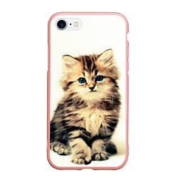 Чехол iPhone 7/8 матовый Котёнок, цвет: 3D-светло-розовый