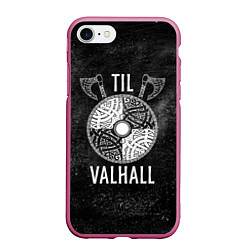 Чехол iPhone 7/8 матовый Till Valhall, цвет: 3D-малиновый
