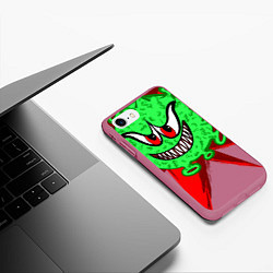 Чехол iPhone 7/8 матовый Вирус, цвет: 3D-малиновый — фото 2
