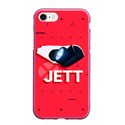 Чехол iPhone 7/8 матовый Jett, цвет: 3D-малиновый