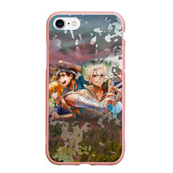 Чехол iPhone 7/8 матовый Доктор Стоун, цвет: 3D-светло-розовый