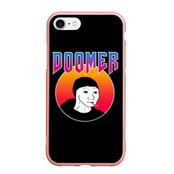 Чехол iPhone 7/8 матовый Doomer, цвет: 3D-светло-розовый