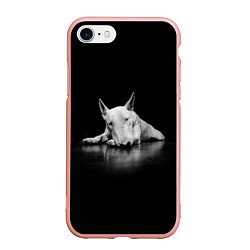 Чехол iPhone 7/8 матовый Puppy, цвет: 3D-светло-розовый