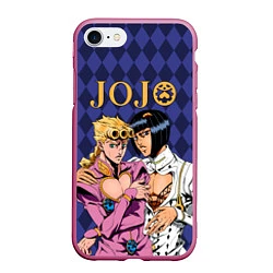 Чехол iPhone 7/8 матовый JOJO, цвет: 3D-малиновый