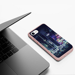 Чехол iPhone 7/8 матовый Welcome to Night City, цвет: 3D-светло-розовый — фото 2