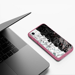 Чехол iPhone 7/8 матовый The merger, цвет: 3D-малиновый — фото 2