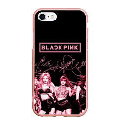 Чехол iPhone 7/8 матовый BLACKPINK, цвет: 3D-светло-розовый