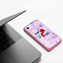 Чехол iPhone 7/8 матовый Among Us Sleep well Z, цвет: 3D-малиновый — фото 2