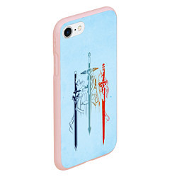 Чехол iPhone 7/8 матовый Sword Art Online, цвет: 3D-светло-розовый — фото 2