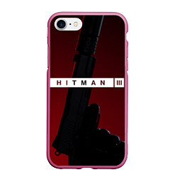 Чехол iPhone 7/8 матовый Hitman III, цвет: 3D-малиновый