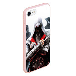 Чехол iPhone 7/8 матовый Assassin’s Brotherhood S, цвет: 3D-светло-розовый — фото 2