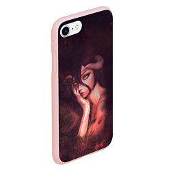 Чехол iPhone 7/8 матовый Альбедо, цвет: 3D-светло-розовый — фото 2