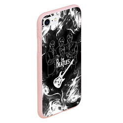 Чехол iPhone 7/8 матовый The Beatles, цвет: 3D-светло-розовый — фото 2