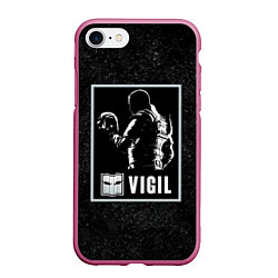 Чехол iPhone 7/8 матовый Vigil, цвет: 3D-малиновый