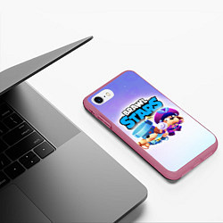 Чехол iPhone 7/8 матовый Генерал Гавс - Brawl Stars, цвет: 3D-малиновый — фото 2