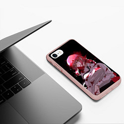 Чехол iPhone 7/8 матовый Makima Chainsaw Man, цвет: 3D-светло-розовый — фото 2