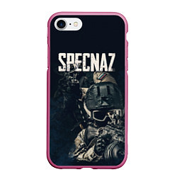 Чехол iPhone 7/8 матовый Specnaz, цвет: 3D-малиновый