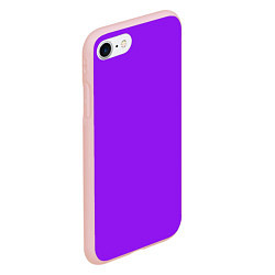 Чехол iPhone 7/8 матовый Фиолетовый, цвет: 3D-светло-розовый — фото 2