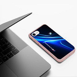 Чехол iPhone 7/8 матовый BMW, цвет: 3D-светло-розовый — фото 2