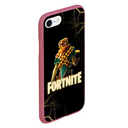 Чехол iPhone 7/8 матовый Mancake Fortnite, цвет: 3D-малиновый — фото 2