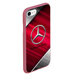 Чехол iPhone 7/8 матовый MERCEDES BENZ S, цвет: 3D-малиновый — фото 2