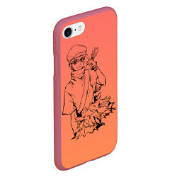 Чехол iPhone 7/8 матовый Юкио, цвет: 3D-малиновый — фото 2