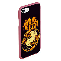 Чехол iPhone 7/8 матовый BRING ME THE HORIZON, цвет: 3D-малиновый — фото 2