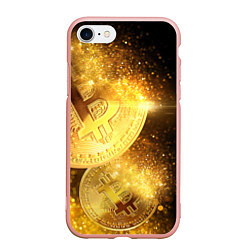 Чехол iPhone 7/8 матовый БИТКОИН ЗОЛОТО BITCOIN GOLD