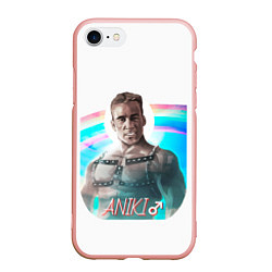 Чехол iPhone 7/8 матовый Aniki, цвет: 3D-светло-розовый
