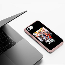 Чехол iPhone 7/8 матовый Grand Theft Auto five, цвет: 3D-светло-розовый — фото 2