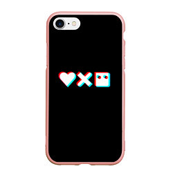 Чехол iPhone 7/8 матовый Любовь, смерть и роботы, цвет: 3D-светло-розовый