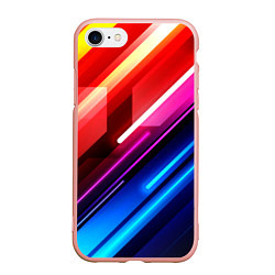 Чехол iPhone 7/8 матовый НЕОН, цвет: 3D-светло-розовый