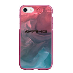 Чехол iPhone 7/8 матовый MERCEDES AMG МЕРСЕДЕС АМГ, цвет: 3D-малиновый