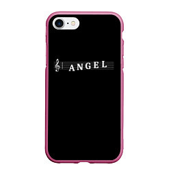 Чехол iPhone 7/8 матовый Angel, цвет: 3D-малиновый