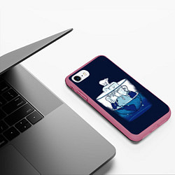 Чехол iPhone 7/8 матовый Polar Ice Bear, цвет: 3D-малиновый — фото 2