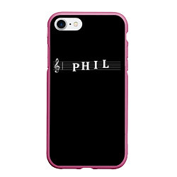 Чехол iPhone 7/8 матовый Phil, цвет: 3D-малиновый