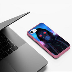 Чехол iPhone 7/8 матовый Сталкер, цвет: 3D-малиновый — фото 2