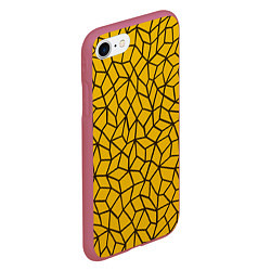 Чехол iPhone 7/8 матовый Геометрическая текстура, цвет: 3D-малиновый — фото 2