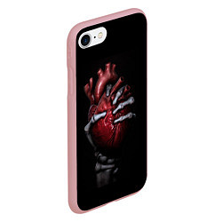 Чехол iPhone 7/8 матовый Руки и сердце, цвет: 3D-баблгам — фото 2