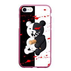 Чехол iPhone 7/8 матовый MONOKUMA МОНОКУМА, цвет: 3D-малиновый