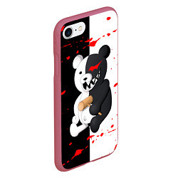 Чехол iPhone 7/8 матовый MONOKUMA МОНОКУМА, цвет: 3D-малиновый — фото 2