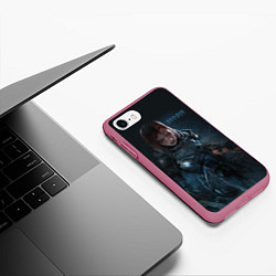 Чехол iPhone 7/8 матовый Масс эффект, цвет: 3D-малиновый — фото 2