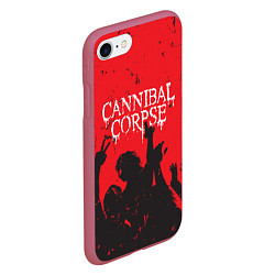 Чехол iPhone 7/8 матовый Cannibal Corpse Труп Каннибала Z, цвет: 3D-малиновый — фото 2
