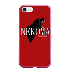 Чехол iPhone 7/8 матовый Haikyuu NEKOMA, цвет: 3D-малиновый