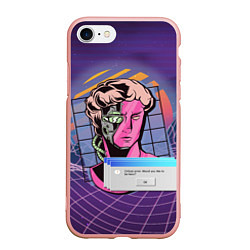 Чехол iPhone 7/8 матовый Vaporwave Cyborg Statue