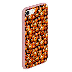 Чехол iPhone 7/8 матовый Баскетбольные Мячи, цвет: 3D-баблгам — фото 2