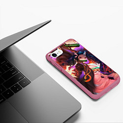 Чехол iPhone 7/8 матовый NEZUKO НЕЗУКО KNY, цвет: 3D-малиновый — фото 2