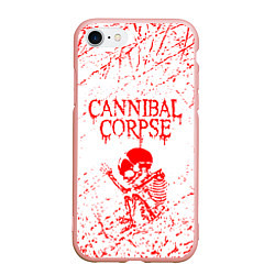 Чехол iPhone 7/8 матовый Cannibal corpse, цвет: 3D-светло-розовый